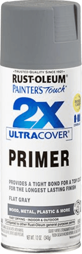 Rust-Oleum 334017 Painters Touch 2X Ultra Cover Paint + Primer Gray Flat Spray