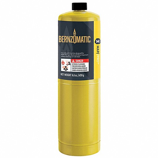 BERNZOMATIC Fuel Cylinder: MAP/Pro, 14.1 oz, CGA 600