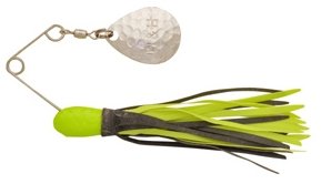 LURE BLACK/CHARTREUSE H&H SINGLE SPINNER 3/8 OZ.