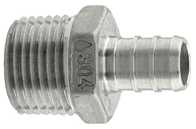 PEX 1/2"X3/4" MPT SS ADAPTER 304
