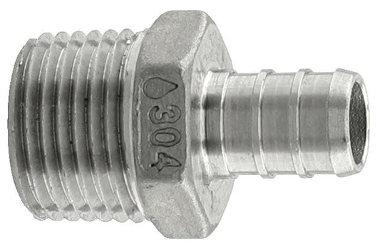 PEX 1/2"X3/4" MPT SS ADAPTER 304
