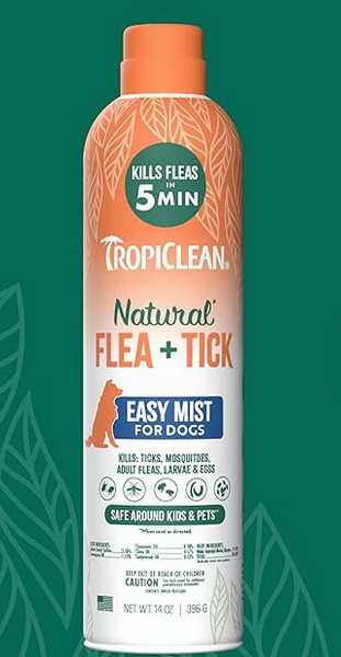 TropiClean Natural Flea + Tick Tough on Pests, Safe for Pets