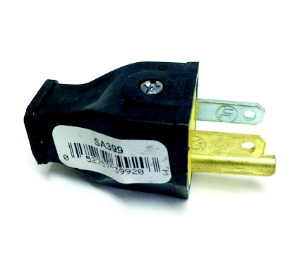 Eaton Wiring Devices SA399 Black Grounded Plug