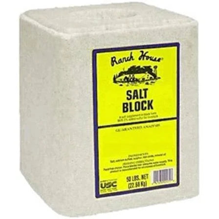 Salt Blocks Farm PLAIN SALT BLOCK 50# – Steglich Feed & Farm Supply