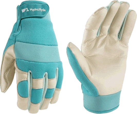Wells Lamont 3204-S Work Gloves, Women's, S, Spandex Back, Blue/White