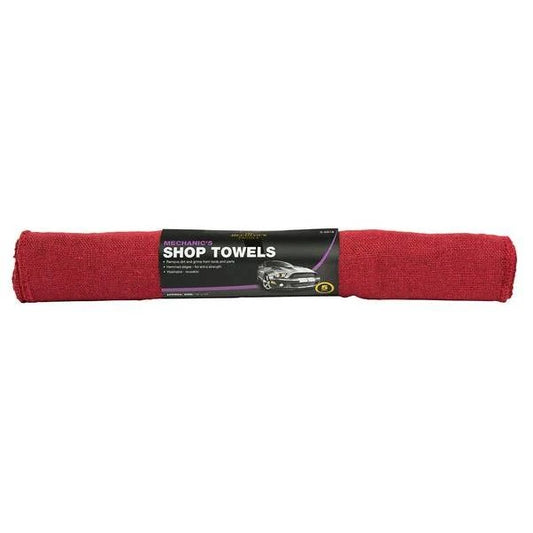 Shop Towel, Red Cotton, 13 X 14-in., 5-pk.