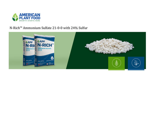 AMERICAN PLANT FOOD N-RICH AMMONIUM SULFATE 21-0-0 WITH SULFUR 50# BAG