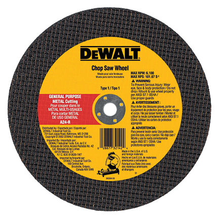 DEWALT 14-in Continuous High-Performance Aluminum Oxide Circular Saw Blade METAL CUT WHEEL DW8001