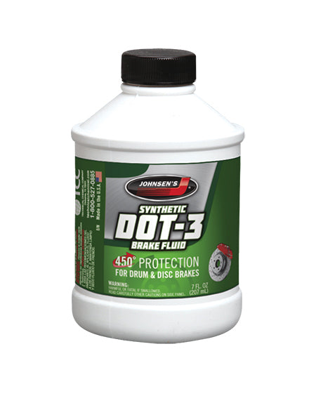BRAKE FLUID SYNTHETIC DOT-3 12 OZ.