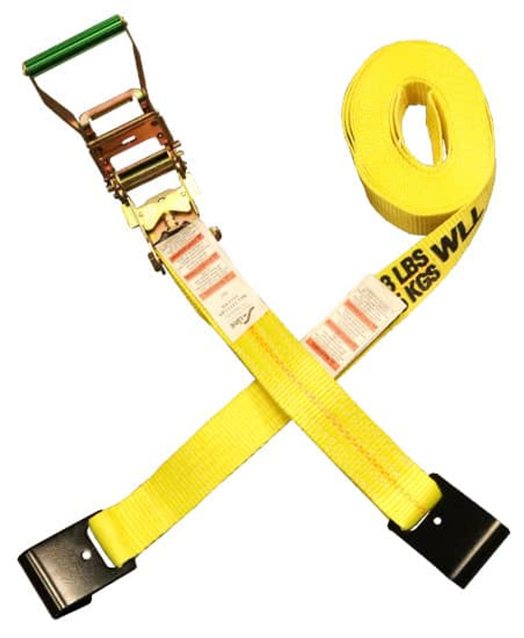 S-Line 557-27WHK Ratchet Strap Tie Down with Long Wide Handle and  Flat Hooks, 2-Inch by 27-Feet, 3,333-Pounds Working Load Limit