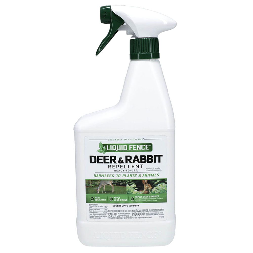 Liquid Fence Animal Repellent Spray For Deer and Rabbits 32 oz.