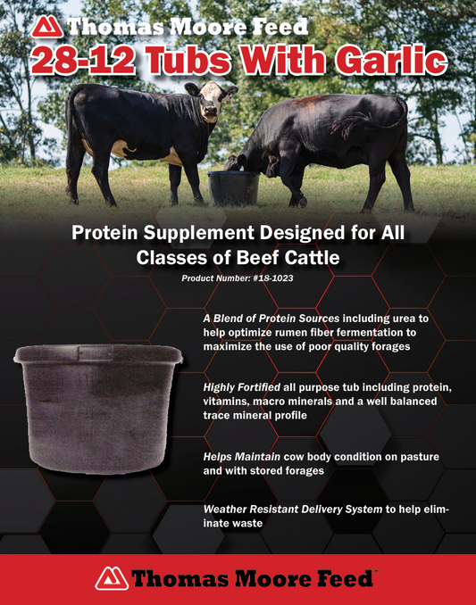 Thomas Moore 28-12% Cooked Protien Tub with Garlic