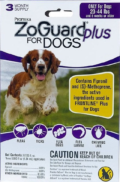 ZoGuard Plus Spot-On for Dogs, Dog Flea, 3 month Pack