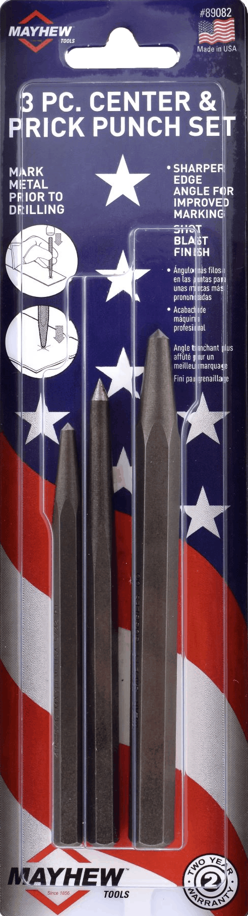 Mayhew 3 Piece Center & Prick Punch Set - MH89082