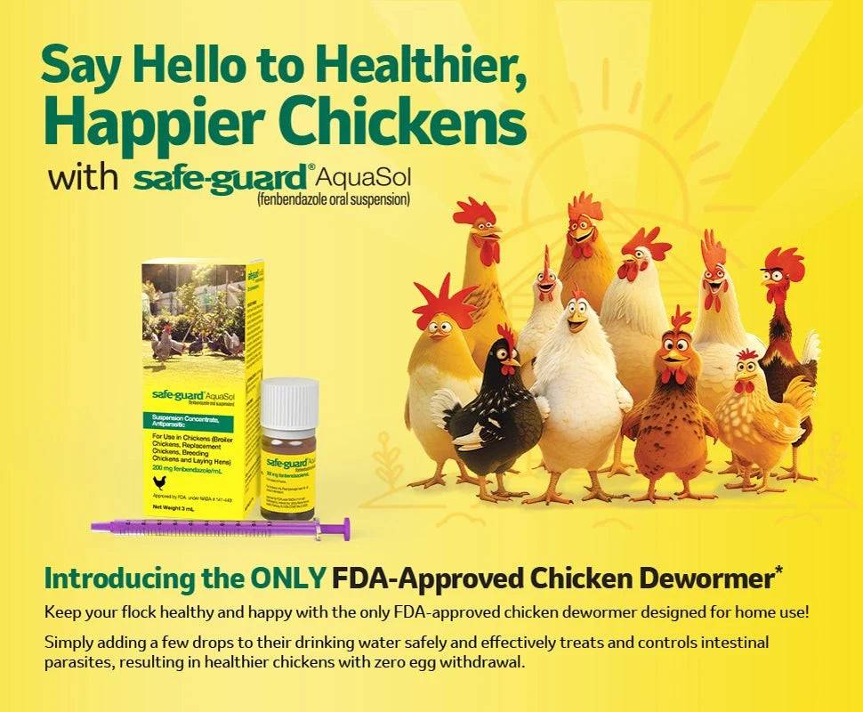 Safe-Guard AquaSol Dewormer for Backyard Chickens, 3ml