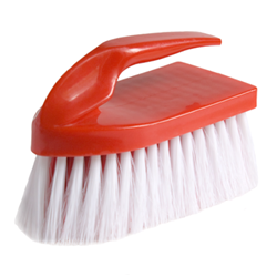 BRUSH SOFT SHOW RING W HANDLE RED