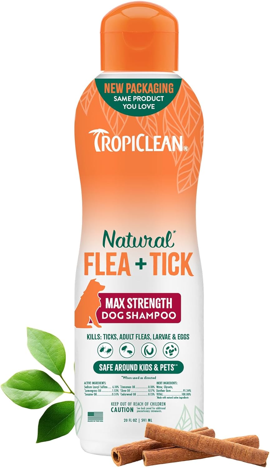 TropiClean Natural Flea + Tick Tough on Pests, Safe for Pets
